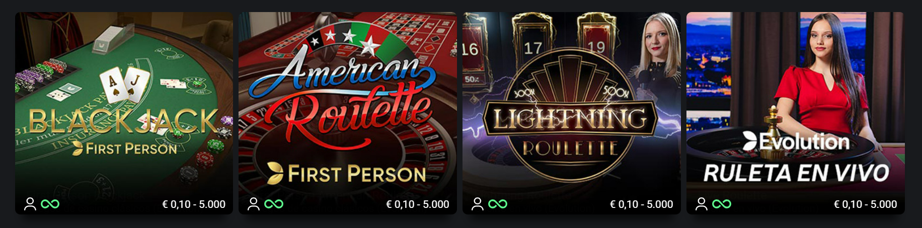 Jugar en línea con crupieres en vivo de OneCasino
