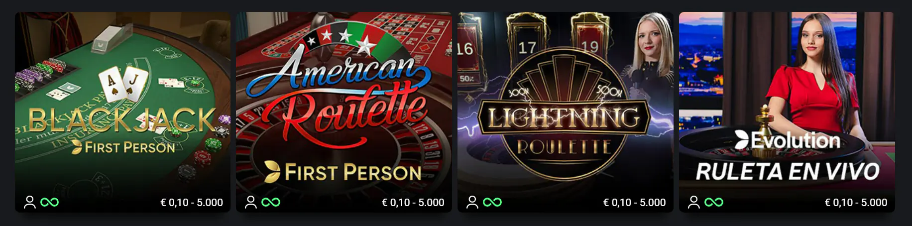 Jugar en línea con crupieres en vivo de OneCasino